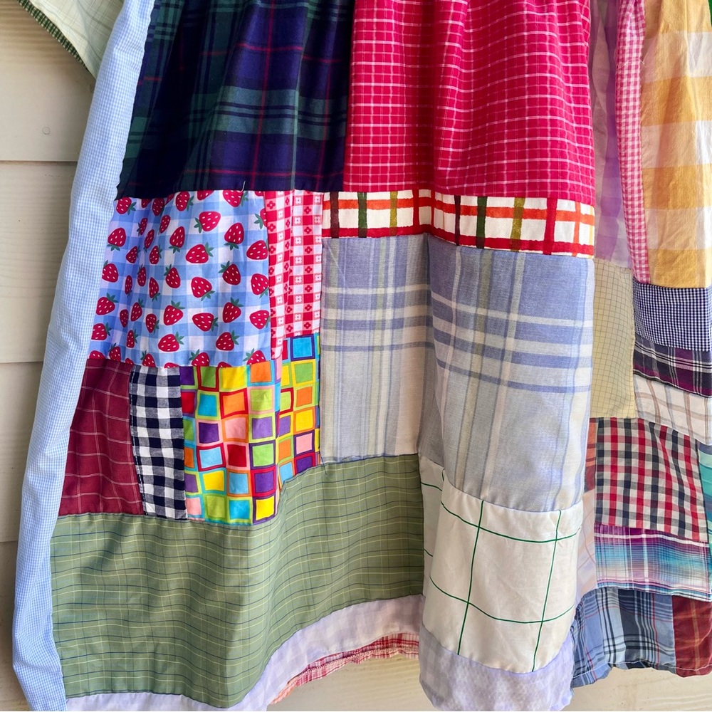 Handmade Quilted Patchwork Plaid Dress SKU 05276 - Picture 8 of 16